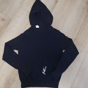 Navy blue Cashmere J Crew Hooded Sweater